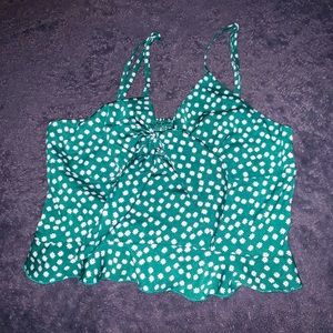 Green Floral Tank
